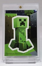 RARE 2015 MINECRAFT ROOKIE CREEPER ROOKIE COLLECTABLE STICKER FIRST EVER CARD RC picture