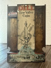 Vintage Dill Tire Valve Caps Metal Display Sign picture