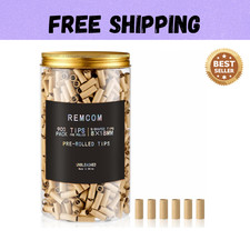 900 Pack Rolling tips Ø8mm - Natural Unbleached Pre-Rolled Filter Tips-1 Can ... picture