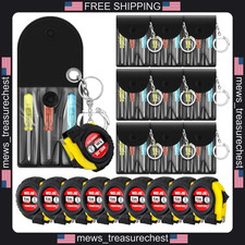 Mini Tape Measure and Screwdriver Keychain Set 18 Pack Portable Tools picture