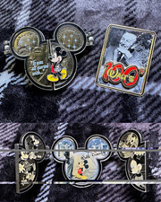 “It was all started with” Mickey Mouse Hinged Pin Set Walt Disney 100th Birthday picture