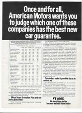 1973 AMC American Motors Buyer Protection Plan Warranty Vintage Print Ad  picture