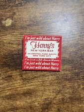 Vintage Harry's New York Bar New York City NYC  legendary matchbook UNSTRUCK NEW picture