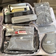 Vintage Rare United Airlines Travel Amenity Kit Overnight Toiletry Bag New Old S picture