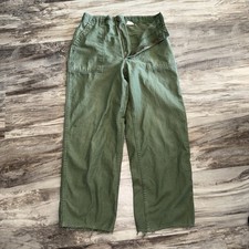 Vintage 60’s Sateen OG-107 Trouser Pants Vietnam Fatigue Pants Green 32X33 READ picture