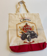 Vintage Havana Club Rum Promotional Cuba Canvas Tote Bag picture