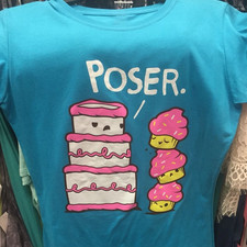 Cupcakes Poser funny cartoon Unisex Women T-Shirt Gift For Fan S-5XL A139 picture