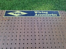 Vintage PICO Wiring Accessories Perforated Pegboard Store Display Sign picture