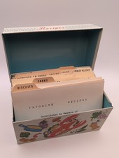 Vintage Ohio Art Recipe Box Metal w/ Typed Recipe Cards Lakewood Pres Church OH picture