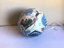 Vtg 2001 Blue Sky Heather Goldminc Hand Painted Christmas Santa Ceramic Light picture