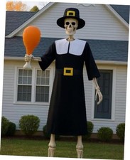 3 Pcs 12ft Skeleton Outfit Set – Includes Oversized Cloth, Hat & Pilgrim picture