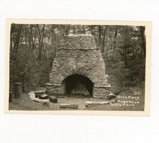 Vintage 1940s RPPC Postcard Fireplace Muskegon State Park Wisconsin picture