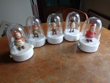 Hallmark Happy Tappers 2008 COMPLETE SET of 5 Musical Lighted Christmas Tested picture