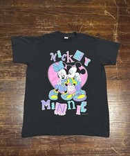 Vintage 80s Jerry Leigh Disney Mickey Mouse Minnie heart graphic sleep shirt picture