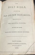 1848 HOLY BIBLE, OLD AND NEW TESTAMENTS - translated out of THE ORIGINAL TONGUES picture
