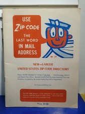 VTG 1970s United States Zip Code Directory Mr Zip USPS Post Office Advertising picture