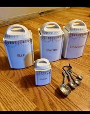 vintage french herb canisters picture
