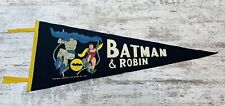 RARE Vintage 1963-1966 Batman & Robin Red Pennant Banner 29 x 12 National Inc picture