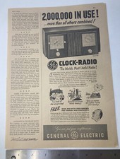 GE Clock-Radio, Goulds Dealer, Farm Journal VINTAGE 1952 Print Ad 11x16