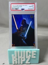 PSA 10 2025 Topps Star Wars Galaxy Confrontation Refractor SP Darth Vader Luke  picture