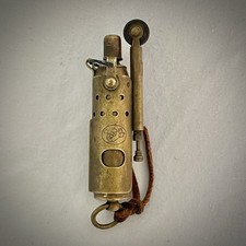 Vintage WW1 Brass Army LIGHTER GAS 1940 Used - German War Military Rare picture