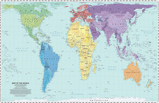 Peters Projection World Map | Laminated 36
