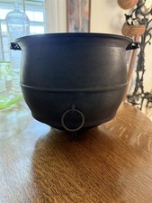 ANTIQUE CAST IRON GRISWOLD ERIE 795 FIREPLACE REGULAR BULGED KETTLE POT CAULDRON picture