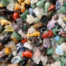 26mm Mix Natural Quartz Crystal Mini Carved Animal Skull Reiki Random 100pcs picture