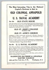 1920s Annapolis & US Naval Academy Travel Print Ad Washington Baltimore picture