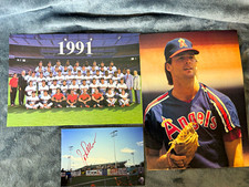 1991 California Angels Memorabilia Lot Team Photo Finley Winfield Signed Photo picture