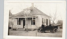 HOUSE & ANTIQUE CAR cherokee ok 1910s postcard oklahoma real photo rppc picture