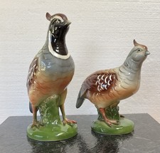 Andrea by Sadek California Quail Figurines Pair Male Female Porcelain Japan picture