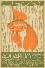 Vintage Aquarium Poster - Art Nouveau Goldfish 🎏 - 24x36” - Early 20th Century picture