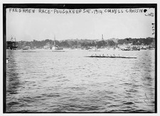 Poughkeepsie New York 1914 Cornell Freshman Race Rowing Crew Crossing Line picture