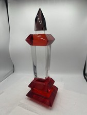 Vintage Hivo Van Teal Signed Lucite Perfume Bottle Sculpture Red MCM 15” Rare picture