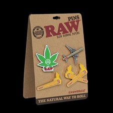 RAW Rolling Papers PINS - Set of 4 - enameled- for hat, shirt? Limited Editition picture