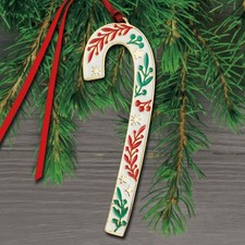 New 2026 Wallace Candy Cane 46th Edition Goldplate & Enamel Ornament NIB picture