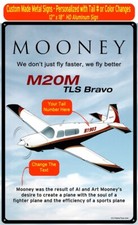 Mooney M20M (Black/Maroon/Gold) HD Airplane Sign picture