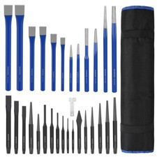 WORKPRO 30PIECE Heavy Duty Punch Chisel Taper/Center/Pin Punch Cape/Cold/ Chisel picture