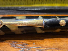 WAHL-EVERSHARP Vintage Celluloid Fountain Pen Gold Trim 14K Nib Black Ink picture