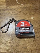 Vintage Reliant 3’ Keychain Mini Tape Measure picture