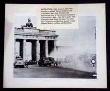 1961 Berlin Wall Photo Water Cannon Clash Brandenburg Gate East German Troops picture