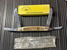 RARE CARL SCHLIEPER GERMAN EYE LARGE CONGRESS STAG  60DS   POCKET KNIFE picture