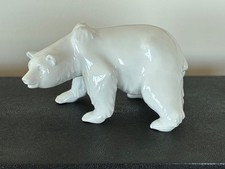 Vintage KPM Berlin White Porcelain Polar Bear 10 Inch Figurine circa 1950s picture