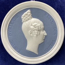 Rare Sèvres Porcelain Medallion of Queen Louise d’Orléans, Louvre Museum Sevres picture