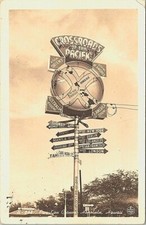 RPPC Honolulu Hawaii Kau Kau Corner Crossroads of Pacific US Naval Censor WWII picture