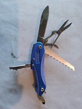 Genuine Dickies Blue Multi-Tool Pocket Knife - 8 In 1 - Survival Stainless  picture