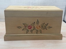 Vintage Hand-Painted Wooden Decorative Jewelry Box picture