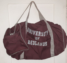 Vintage UNIVERSITY OF REDLANDS Zippered Sports Bag Equipment Bag Gym Bag 60s 70s picture