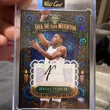 Very Rare Wild Card 2026 DIA DE LOS MUERTOS Jeremy Fears Jr. True 1/1 Auto picture